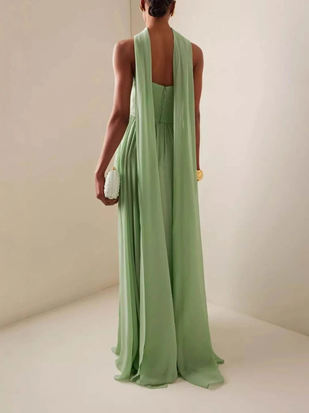Elegant Strapless Maxi Wedding Guest Dress