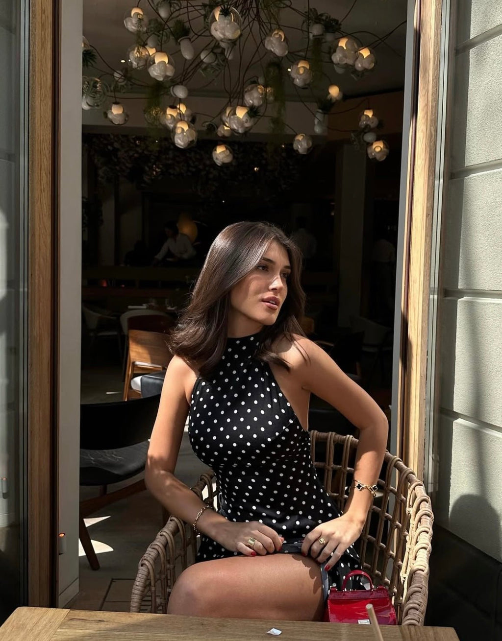 Sleeveless Polka-dot Mini Summer Dress