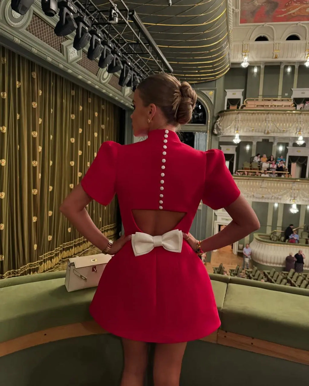 Elegant Mini Cocktail Dress with Bow