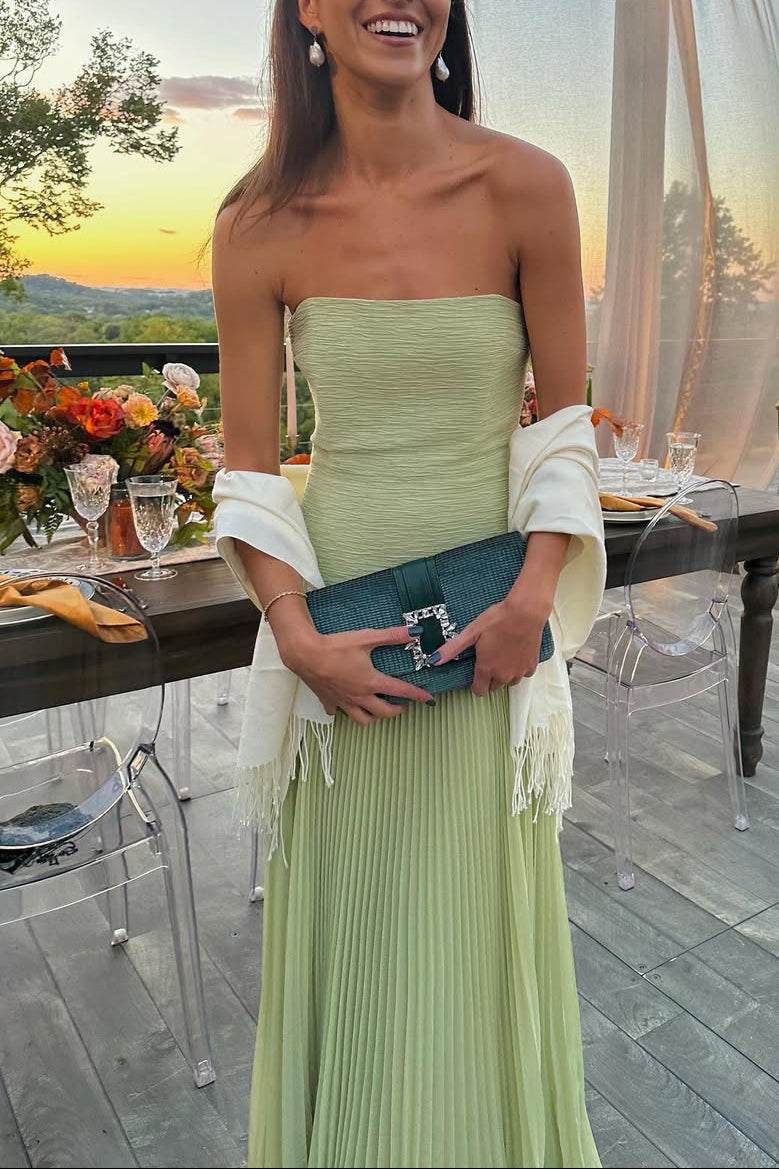 Strapless Maxi Wedding Guest Dress