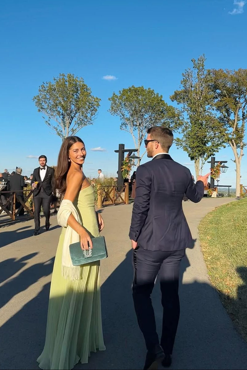 Strapless Maxi Wedding Guest Dress
