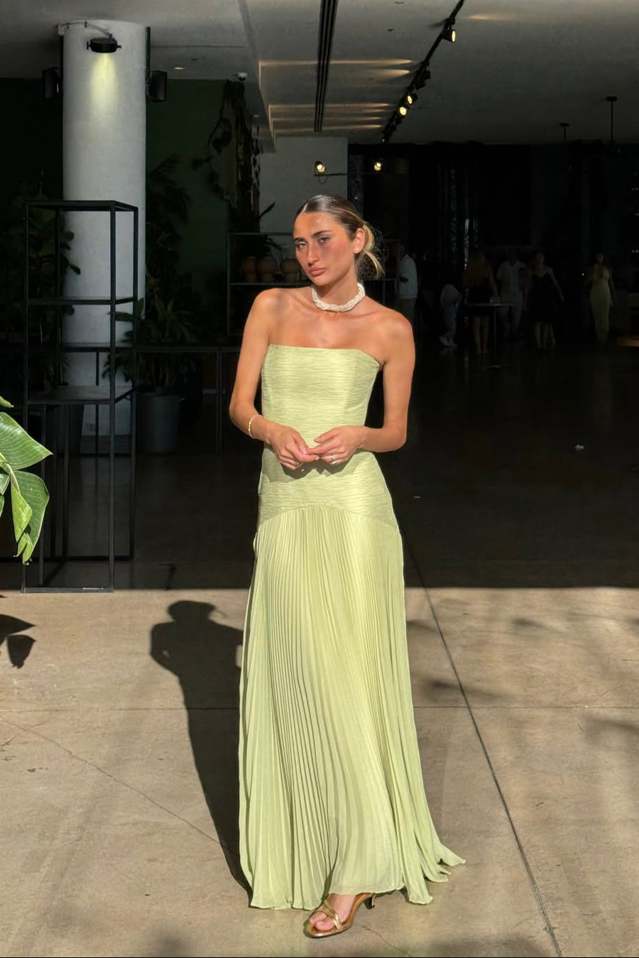 Strapless Maxi Wedding Guest Dress