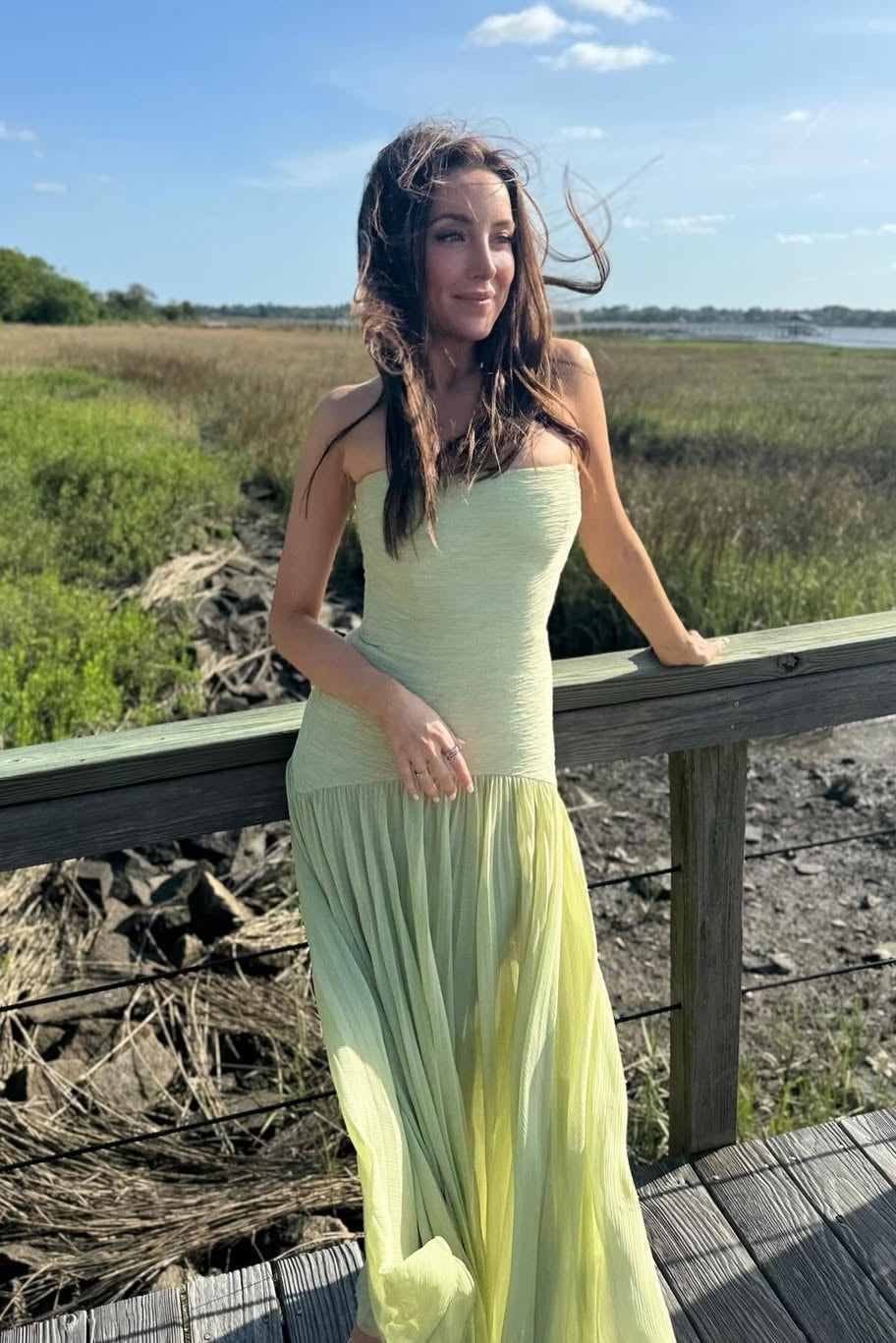 Strapless Maxi Wedding Guest Dress