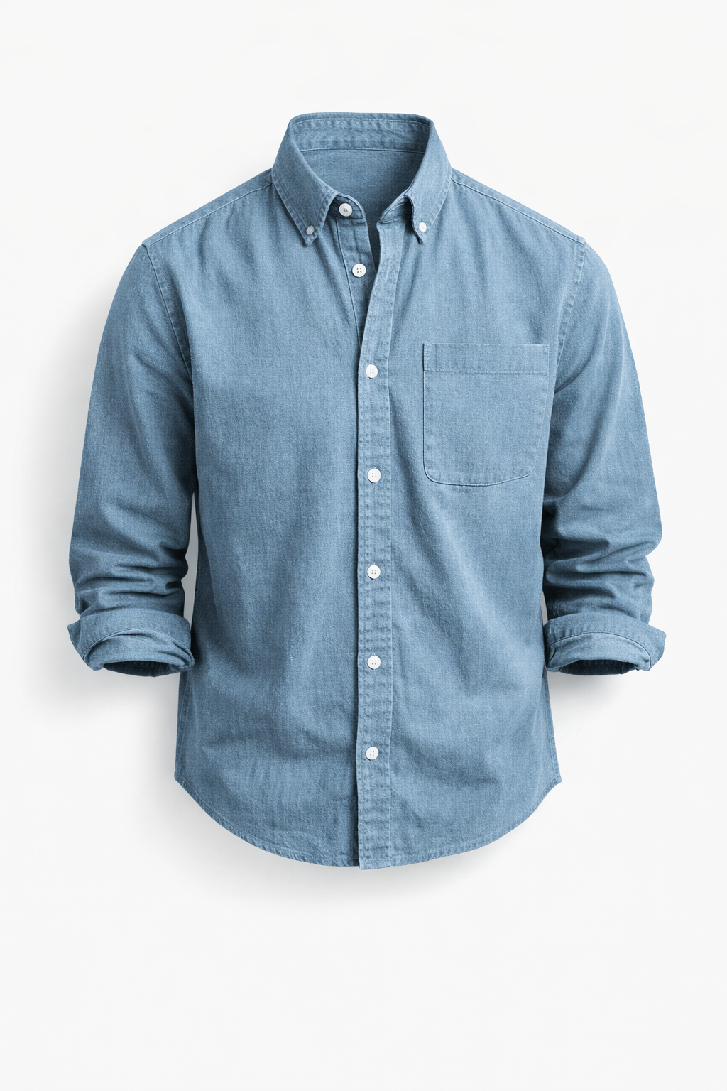 Mens Polyester Shirt Long Sleeve Five Color Seven Size