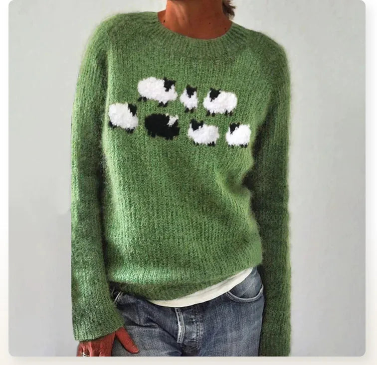 Women's Nordic Sweater Fair Isle Print Retro Knit Fall Winter