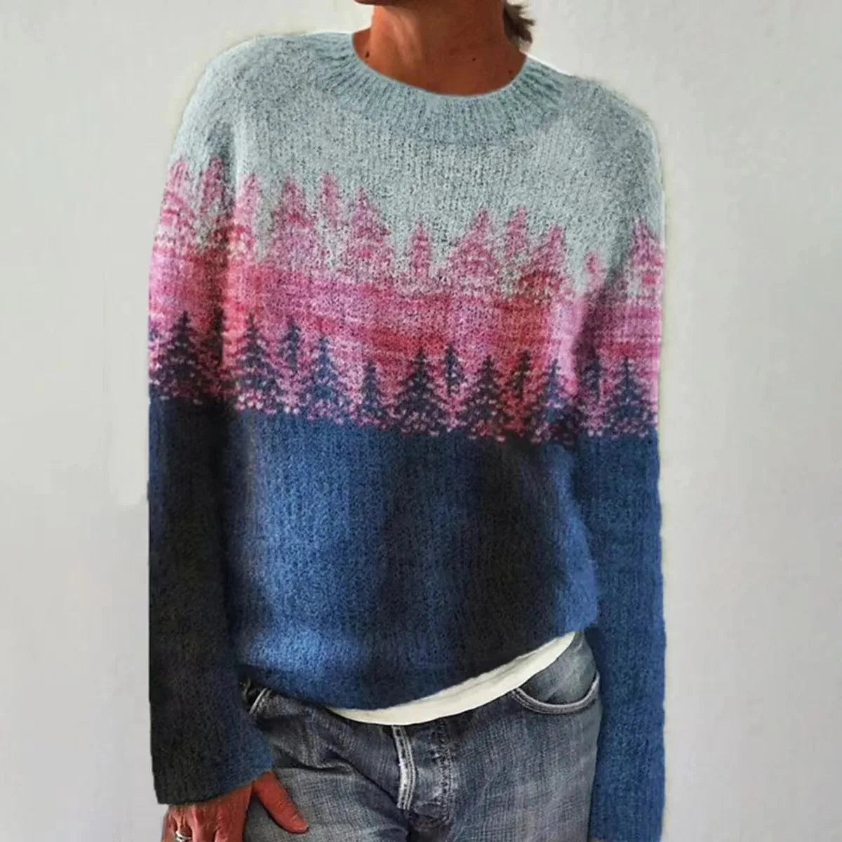 Women's Nordic Sweater Fair Isle Print Retro Knit Fall Winter