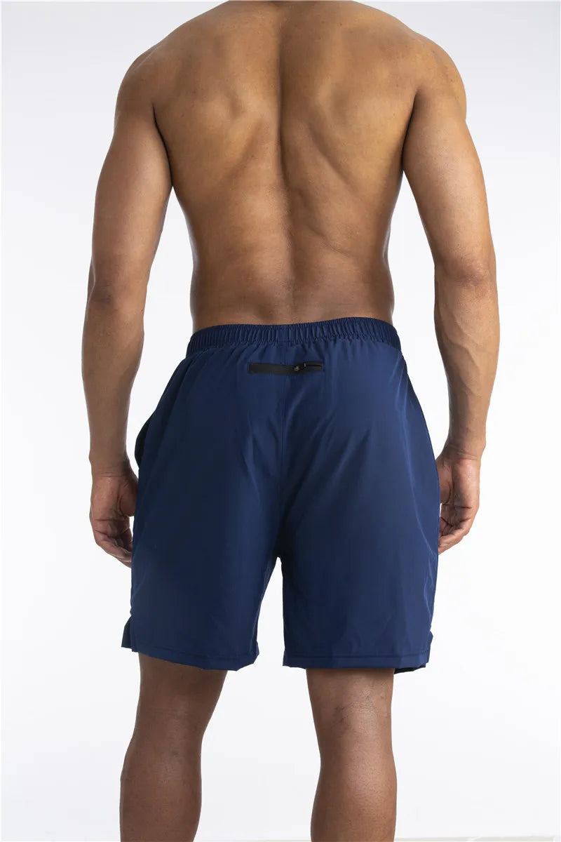 Mens Running Shorts Built In Liner Phone Pocket Four Color