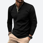 Men's Polo Shirt With Long Sleeves And Breathable Fabric