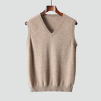 Men's Sweater Vest With V-Neck And Soft Knitted Fabric