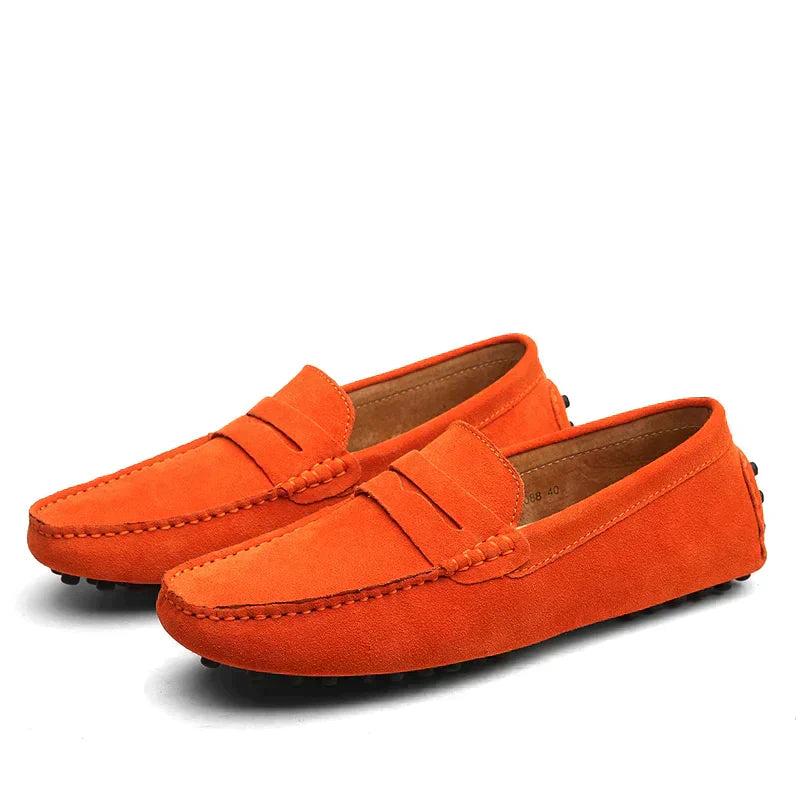 Mens Suede Loafer Italian Style Five Color