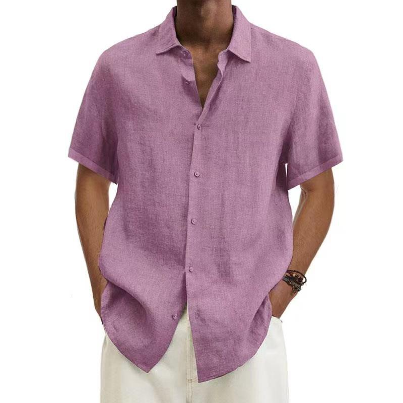 Mens Casual Short Sleeve Shirt Five Color