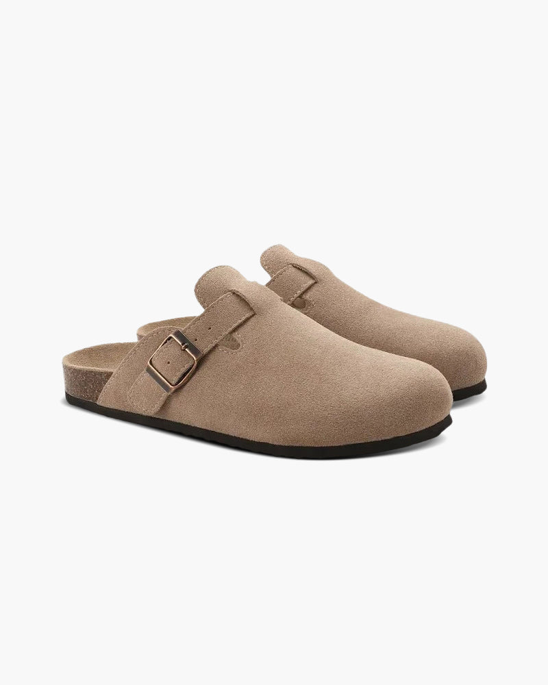 Mens Suede Clog Ergonomic Footbed Five Color