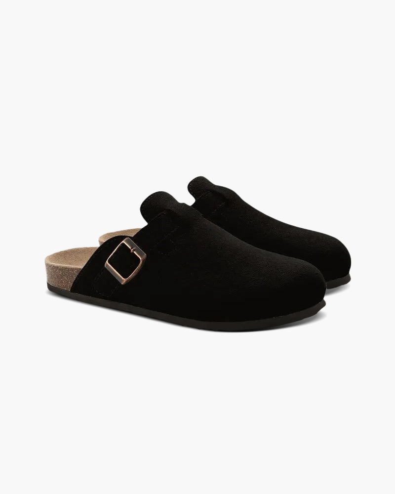 Mens Suede Clog Ergonomic Footbed Five Color