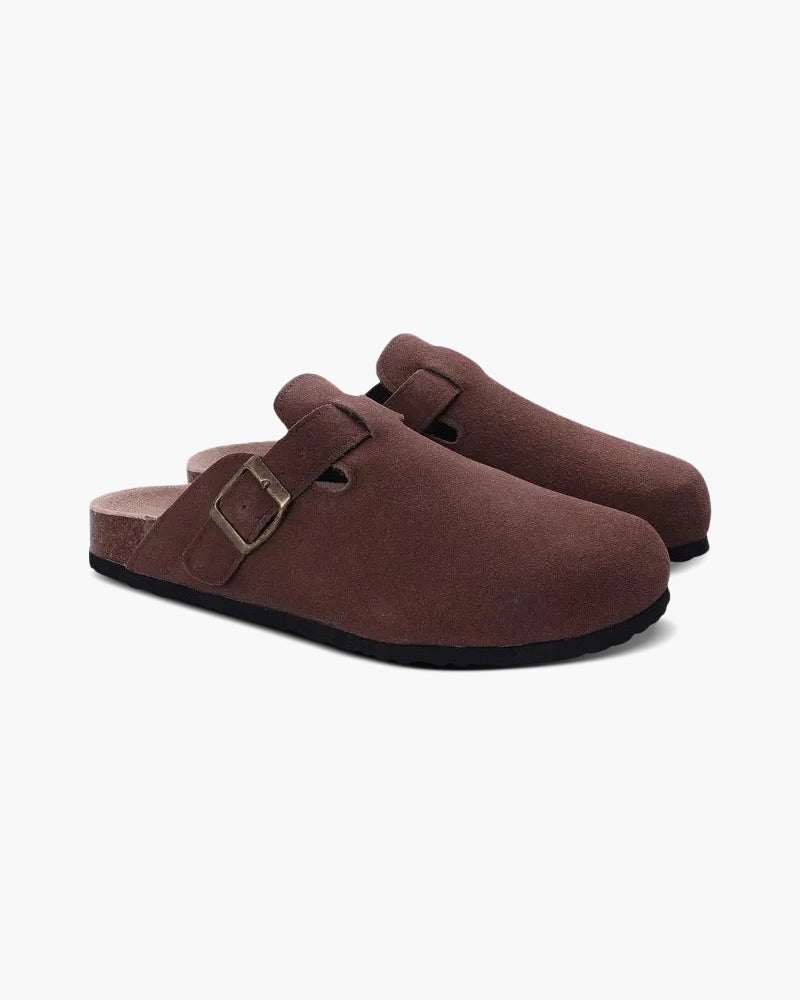 Mens Suede Clog Ergonomic Footbed Five Color