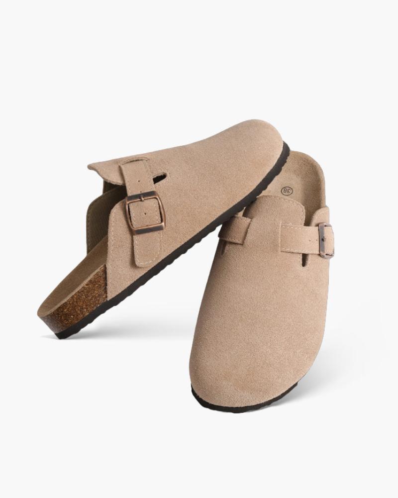 Mens Suede Clog Ergonomic Footbed Five Color