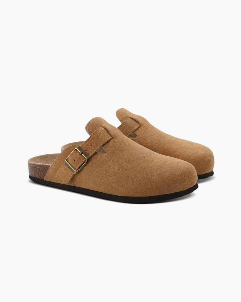 Mens Suede Clog Ergonomic Footbed Five Color