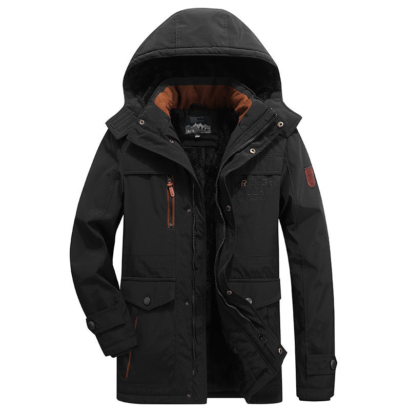 Wind Water Repellent Parka Hooded Lined Winter Jacket