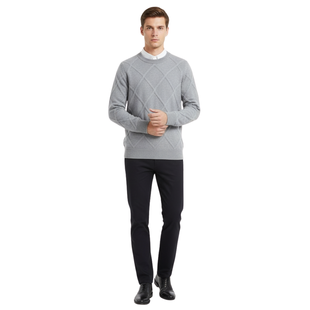 Mens Diamond Knit Sweater