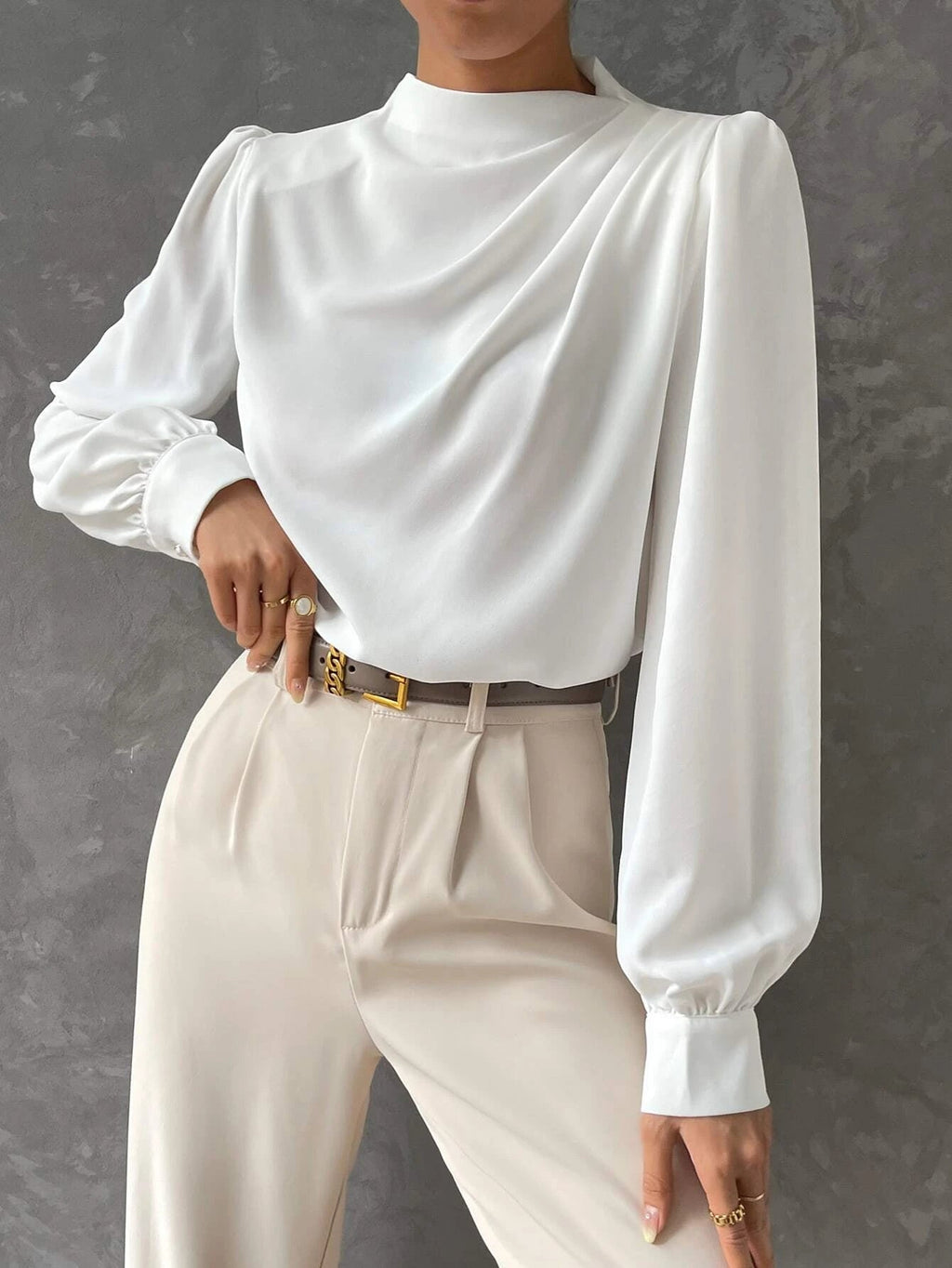 Women's Stylish Bishop Sleeve Blouse