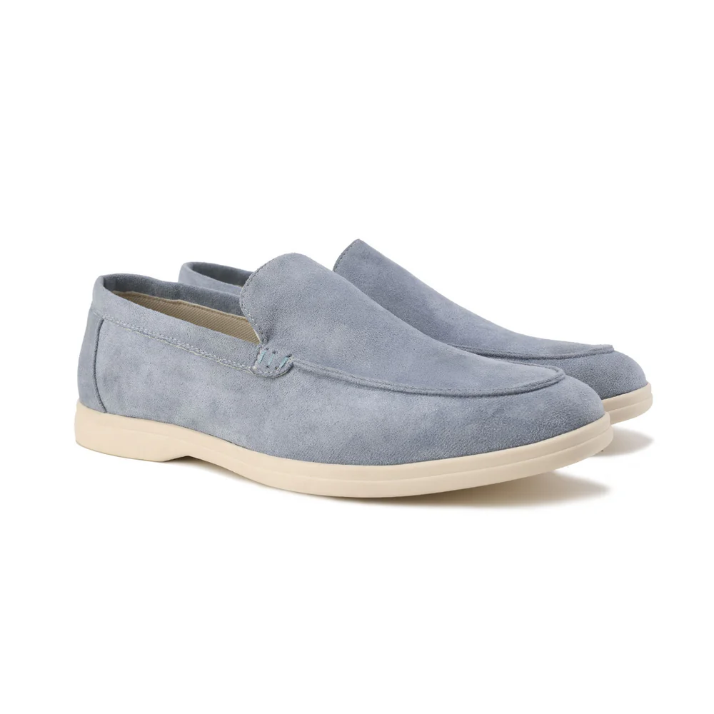 Mens Suede Loafer Round Toe Five Color