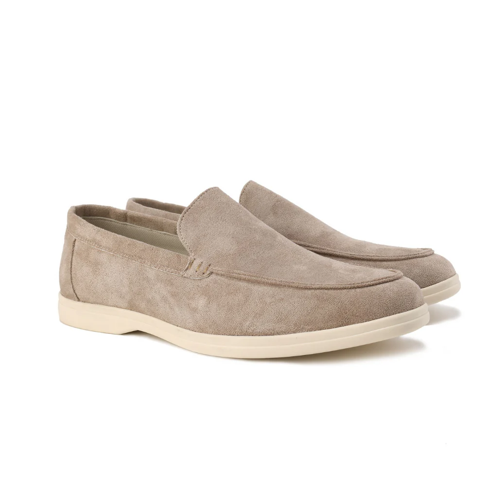 Mens Suede Loafer Round Toe Five Color