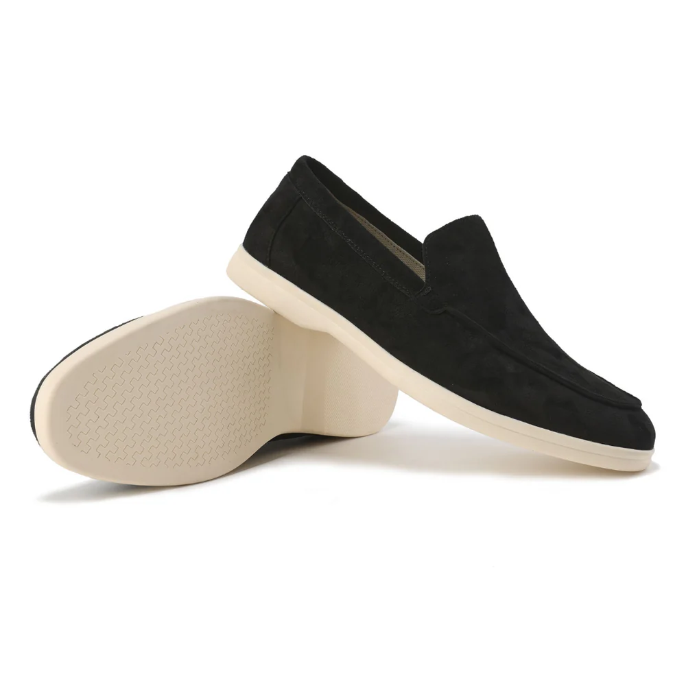 Mens Suede Loafer Round Toe Five Color