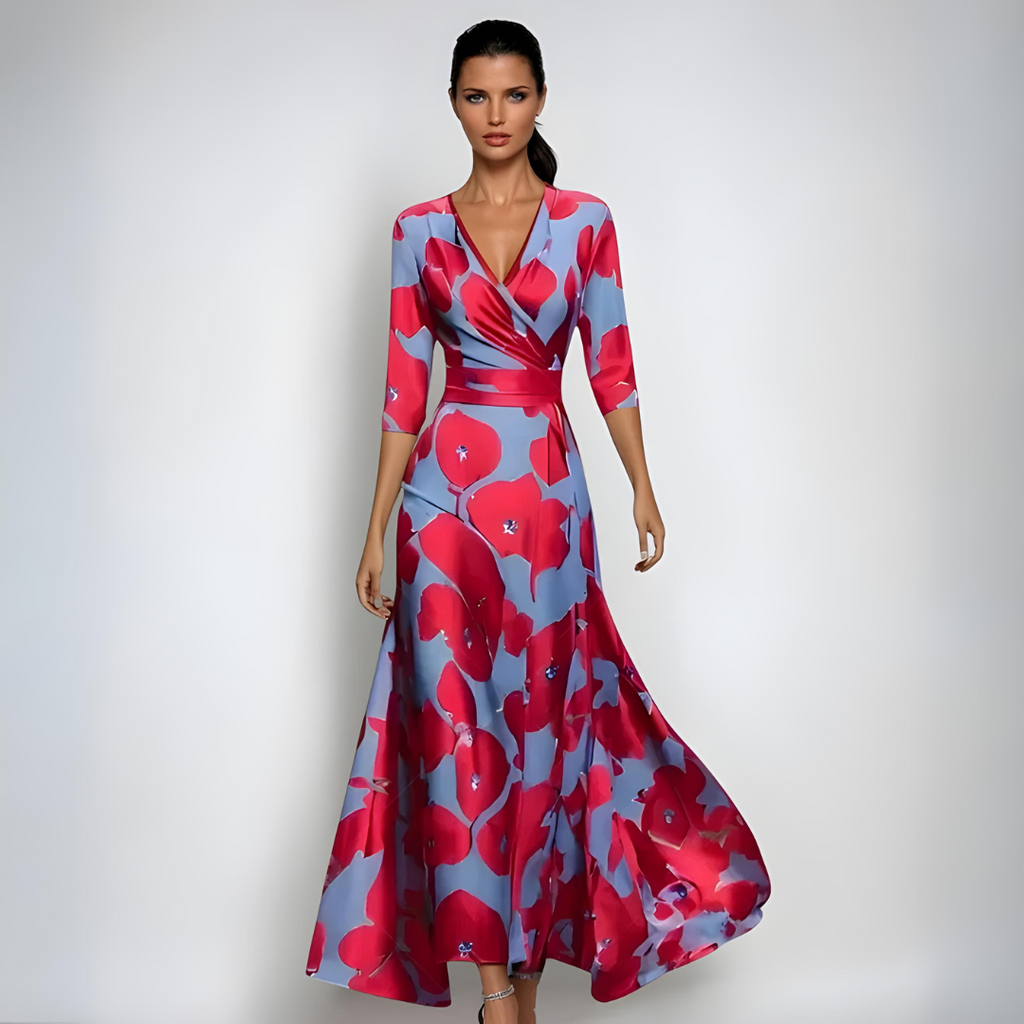 Elegant Floral Midi Dress