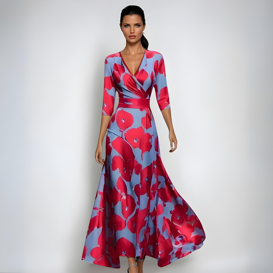 Elegant Floral Midi Dress
