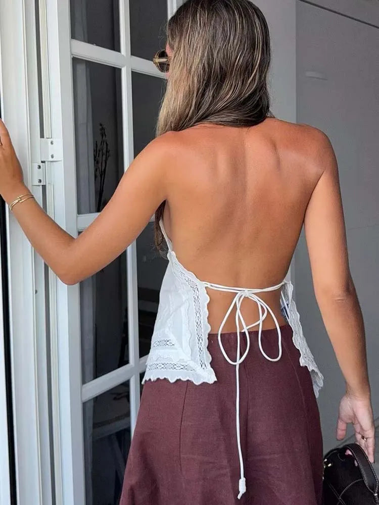 Lace Halter Summer Top