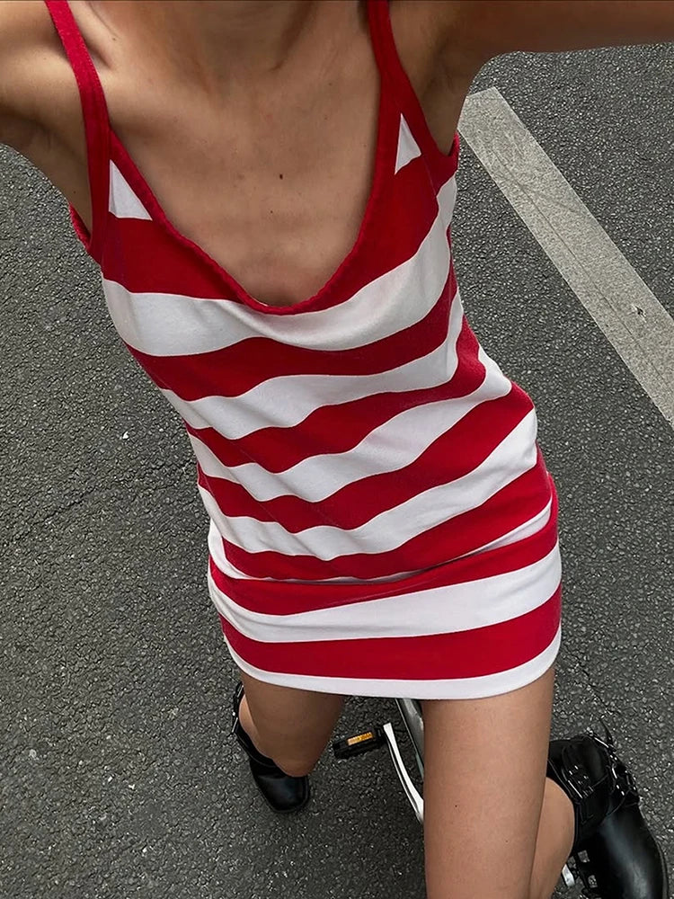 Striped Casual Summer Mini Dress
