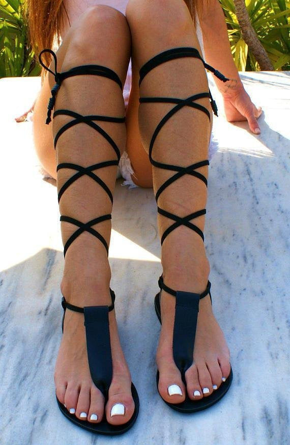 Gladiator Sandals Lace Up