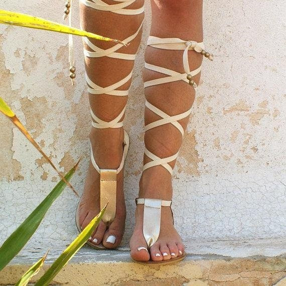 Gladiator Sandals Lace Up