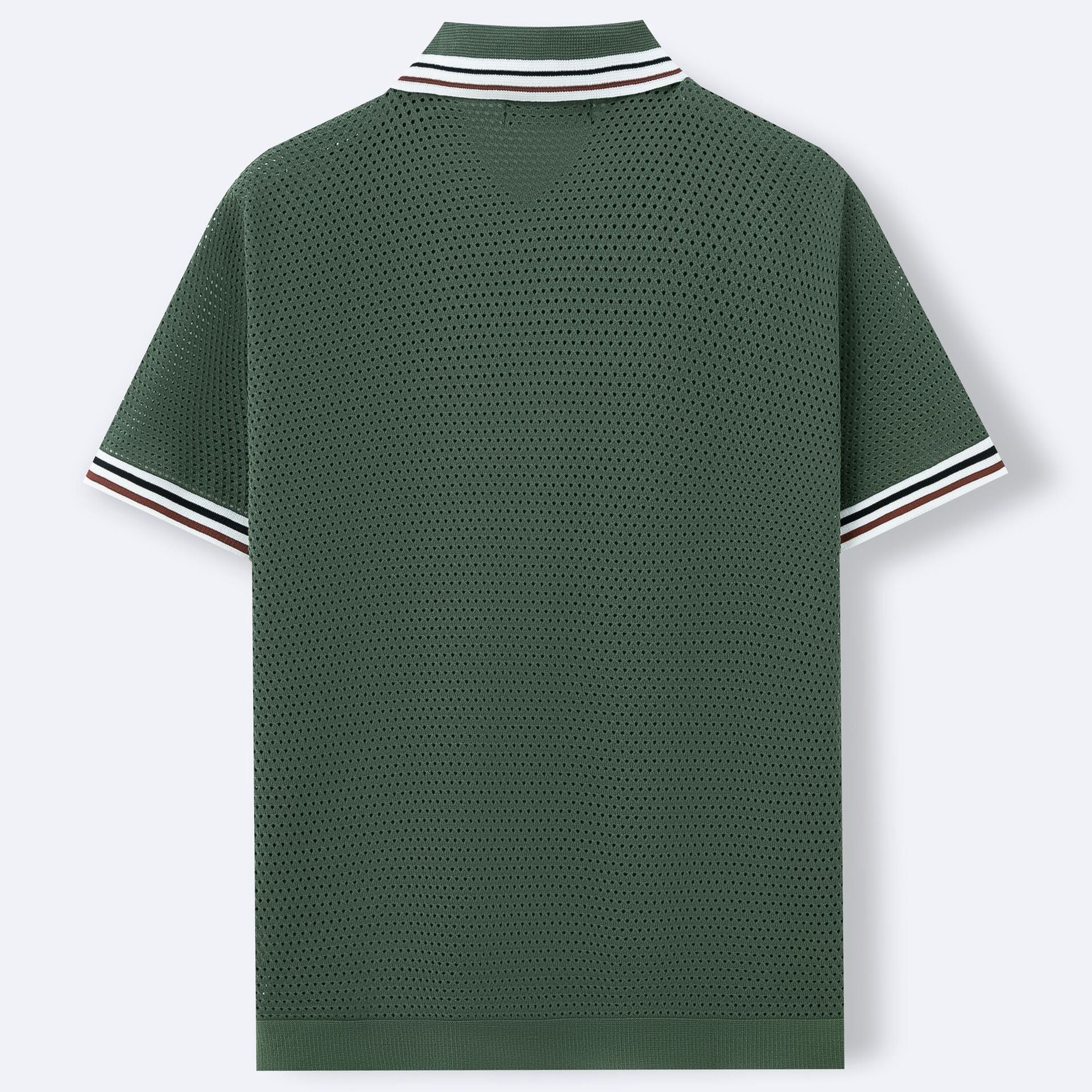 Mens Knit Polo Short Sleeve Viscose Green