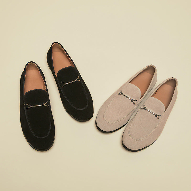 Mens Leather Loafer Round Toe