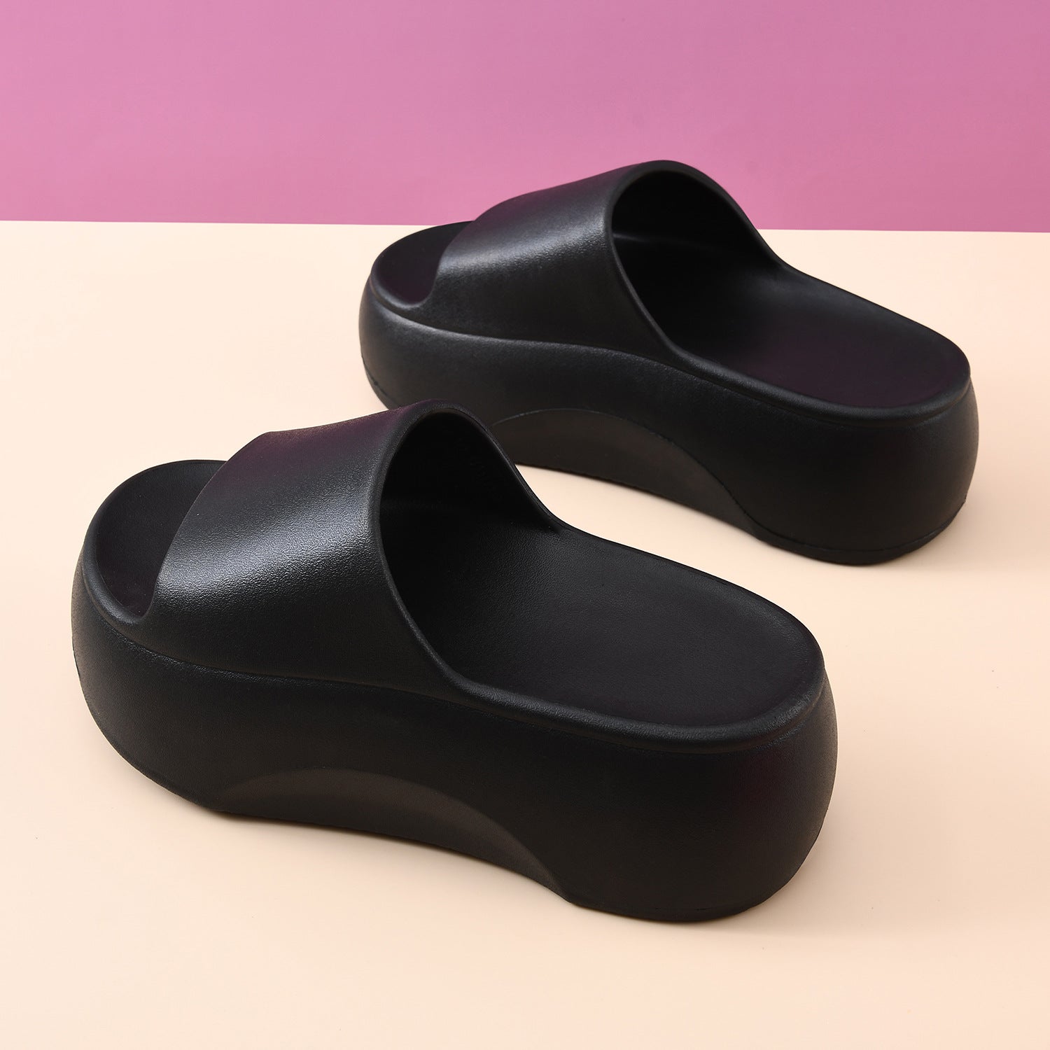 Elevated Platform Slide Sandals