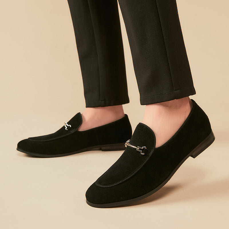 Mens Leather Loafer Round Toe