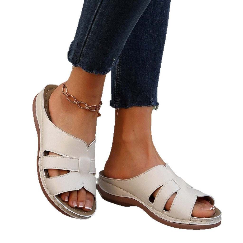Leather Strap Sandals Soft Insole