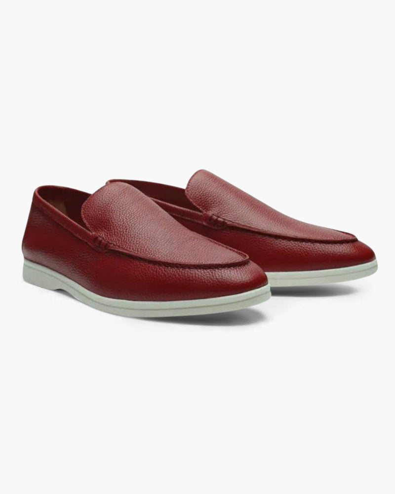 Mens Cowhide Leather Loafer Slip On Five