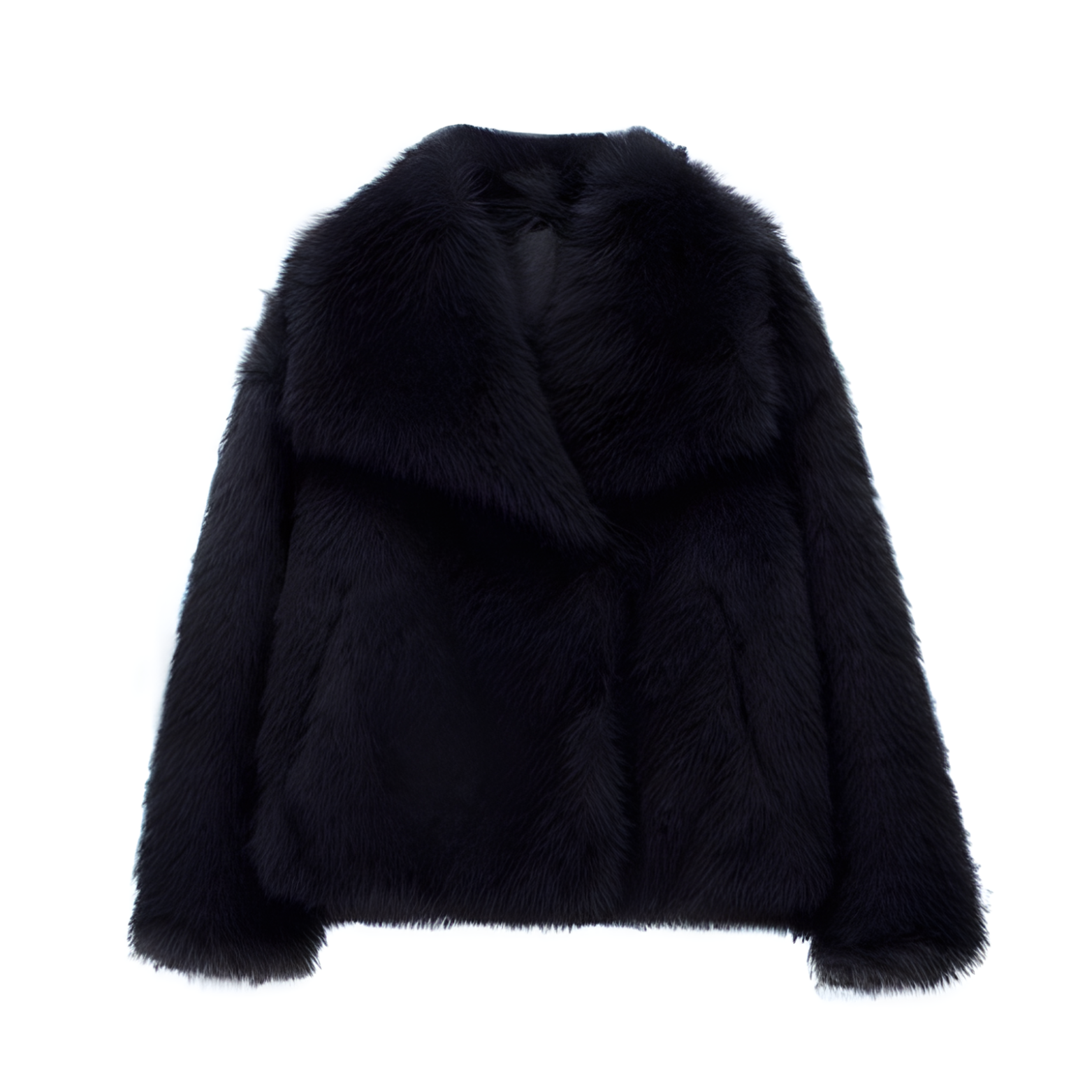 Faux Fur Winter Coat Plush Soft Warm Look Cosy