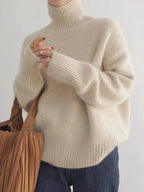 Women's Turtleneck Sweater Soft Knit Elegant Winter Warm