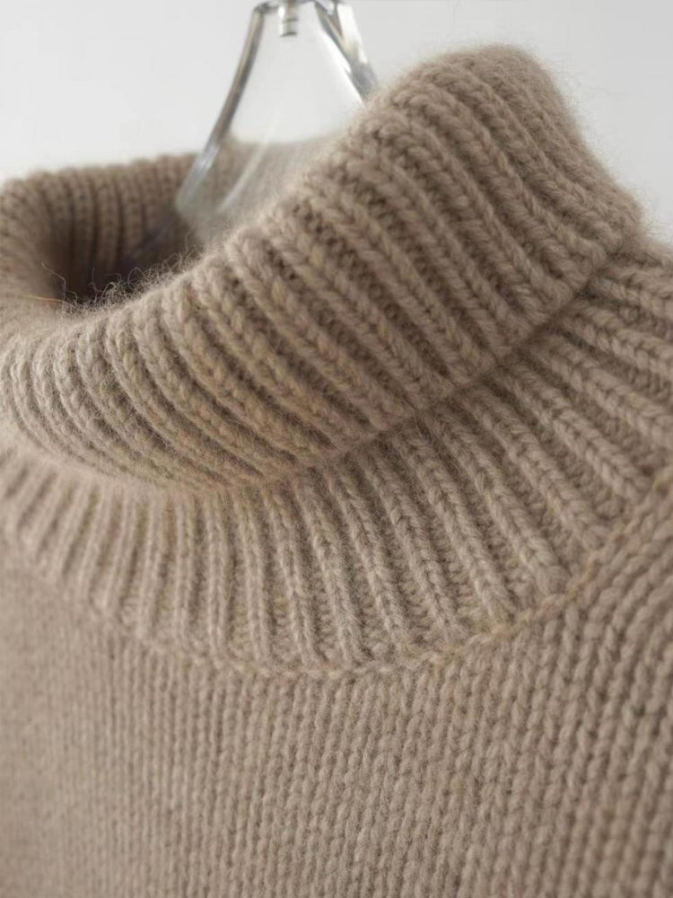 Women's Turtleneck Sweater Soft Knit Elegant Winter Warm