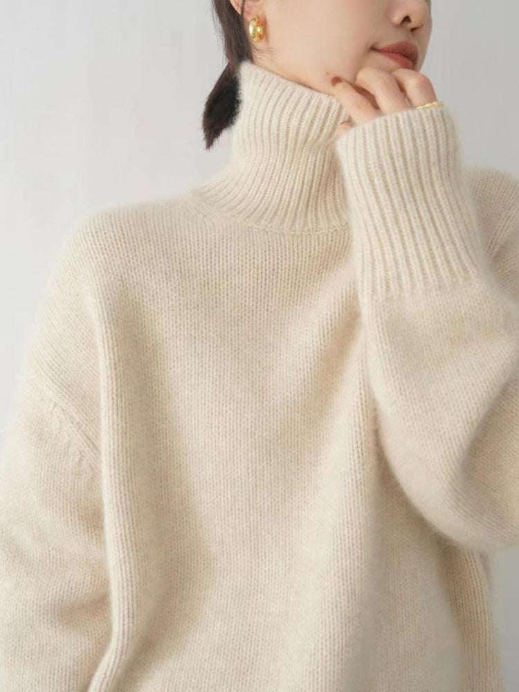 Women's Turtleneck Sweater Soft Knit Elegant Winter Warm