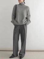 Women's Turtleneck Sweater Soft Knit Elegant Winter Warm