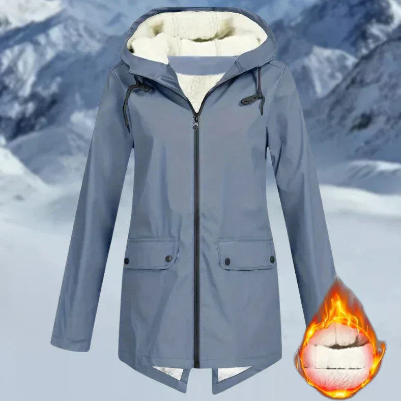 Women's Jacket Fleece Lined Hooded Water Repellent Winter