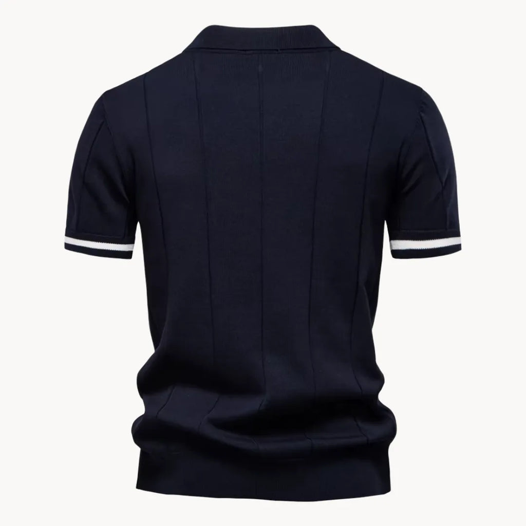Mens Short Zip Polo Classic Collar