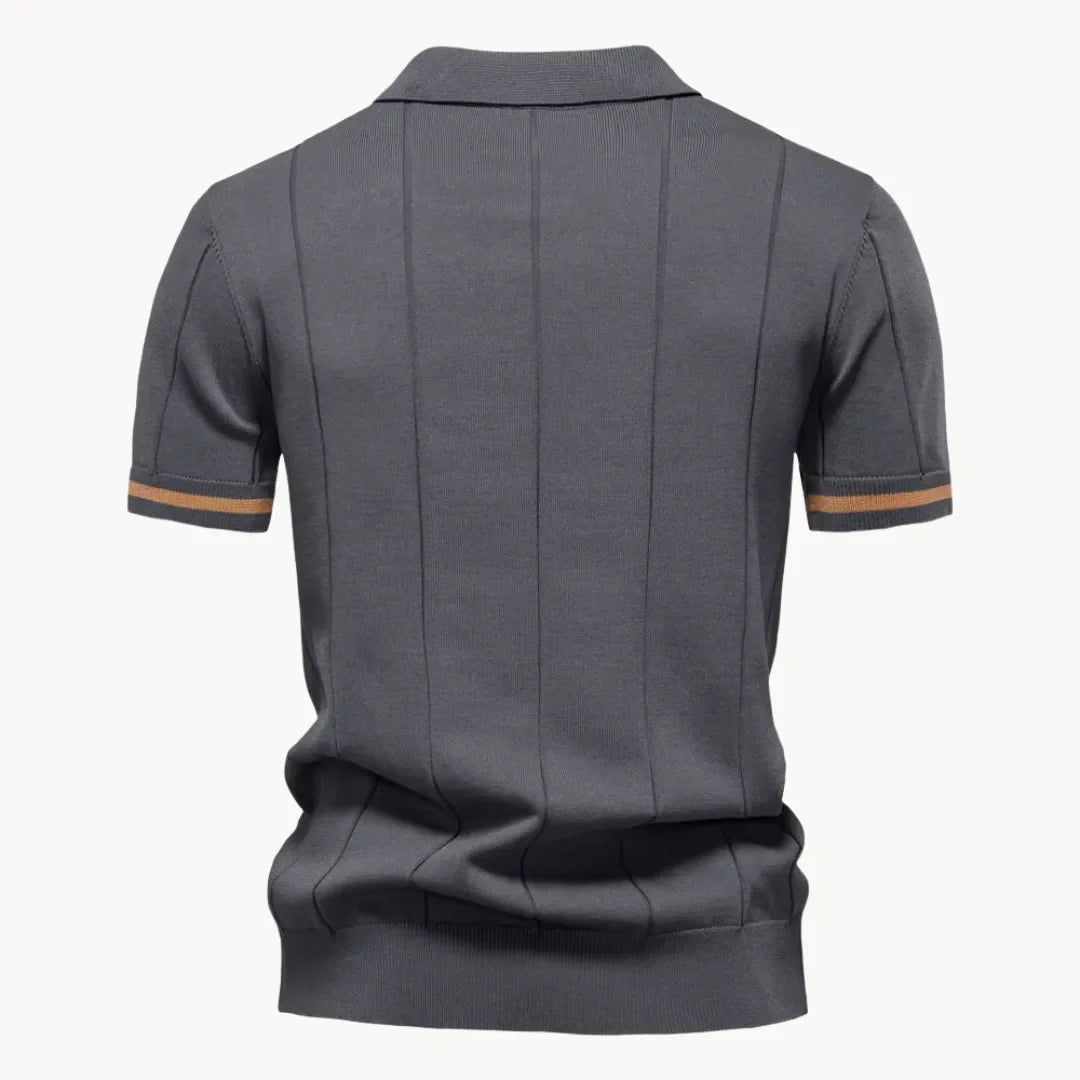 Mens Short Zip Polo Classic Collar