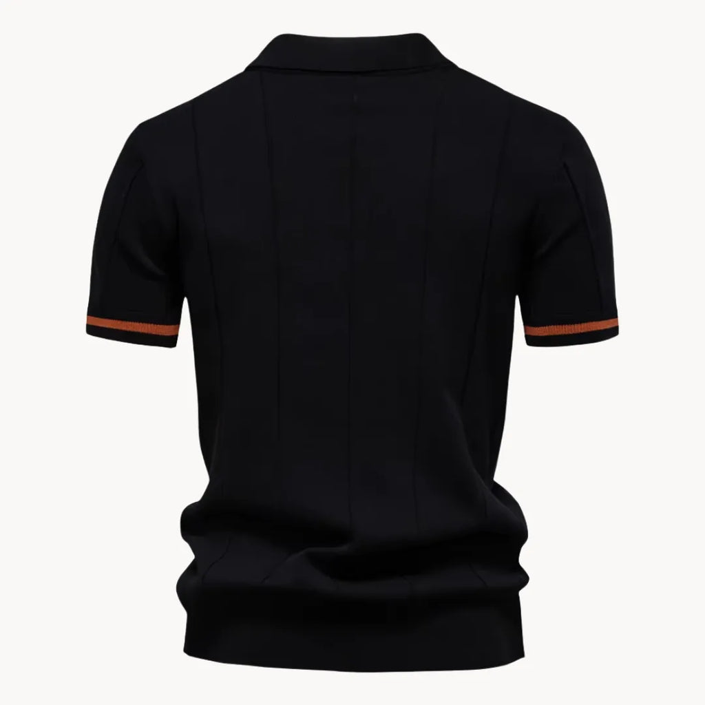 Mens Short Zip Polo Classic Collar