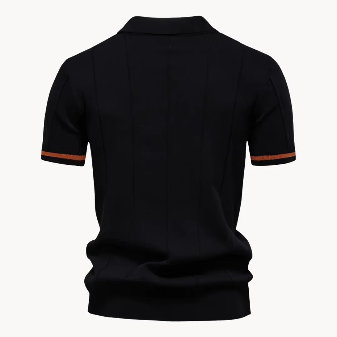 Mens Short Zip Polo Classic Collar