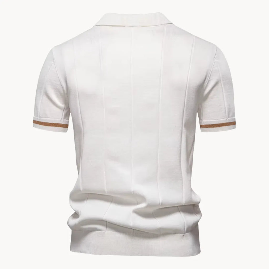 Mens Short Zip Polo Classic Collar