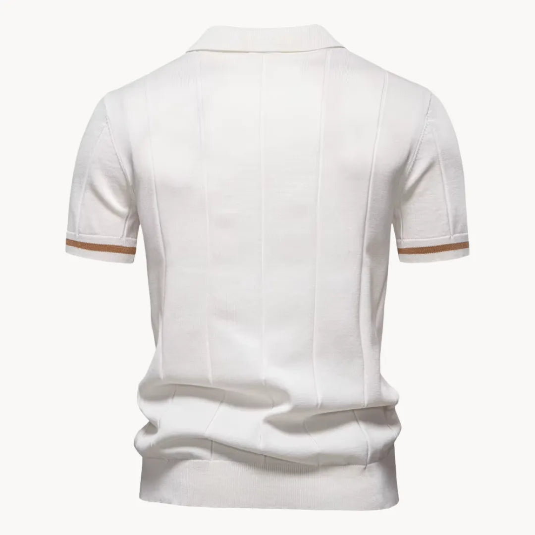 Mens Short Zip Polo Classic Collar